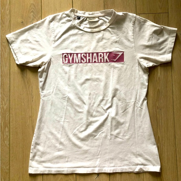 Gymshark White Logo T-Shirt - Picture 1 of 9